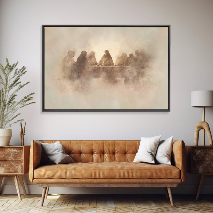 Gentle Flock Calm, Framed Canvas Print, Christian Wall Art, Christian Art Canvas, Subtle Christian Art, Christmas Art, Christian Decoration