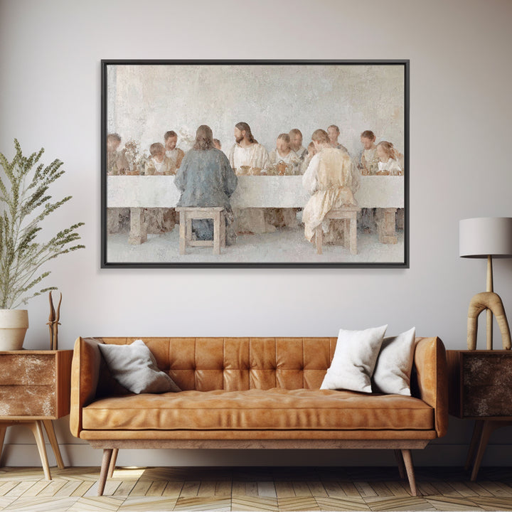 Pastoral Grace Path | Framed Canvas Print | Christian Wall Art | Christian Art Canvas | Christian Christmas Art | Jesus Painting