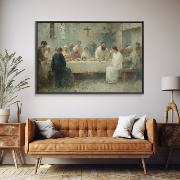 Pasture Morning Walk | Framed Canvas Print | Christian Art | Christian Wall Art | Christian Art Canvas | Moody Christian Art | Christian Gi