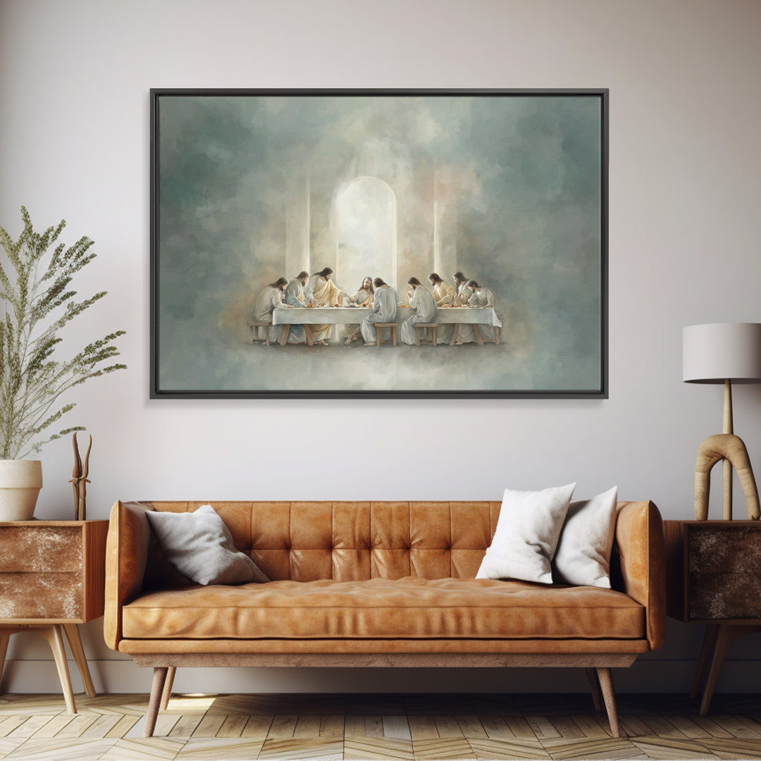 Path Of Grace, Framed Canvas Print, Jesus Painting, Christian Art Canvas, Christian Wall Art, Subtle Christian Art, Christian Gift