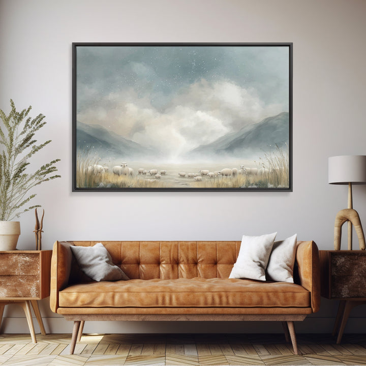 Forest Path Hope – Framed Canvas Print – Jesus Painting – Christian Art Canvas – Christian Wall Art – Moody Christian Art – Christian Gift