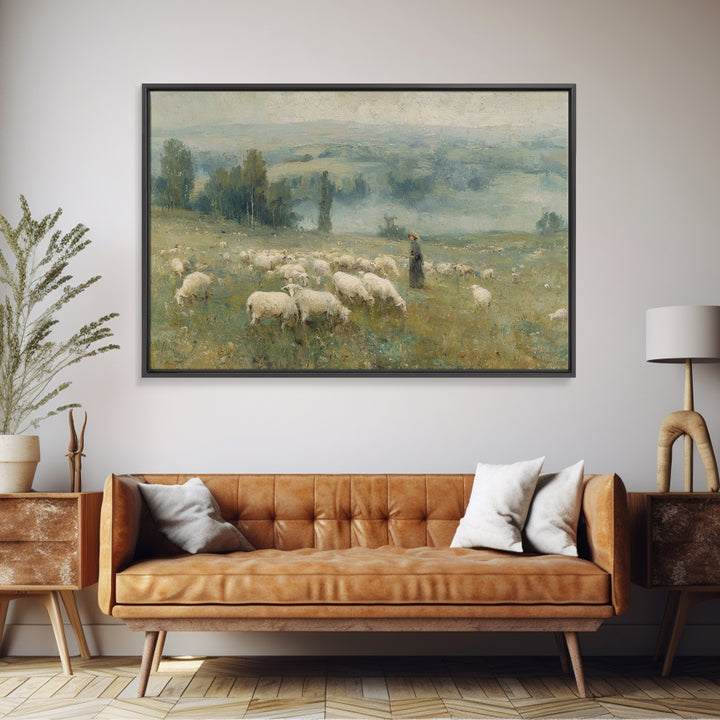 Garden Light Path, Framed Canvas Print, Christian Wall Art, Christian Art Canvas, Jesus Painting, Christian Art, Christian Gift Ideas