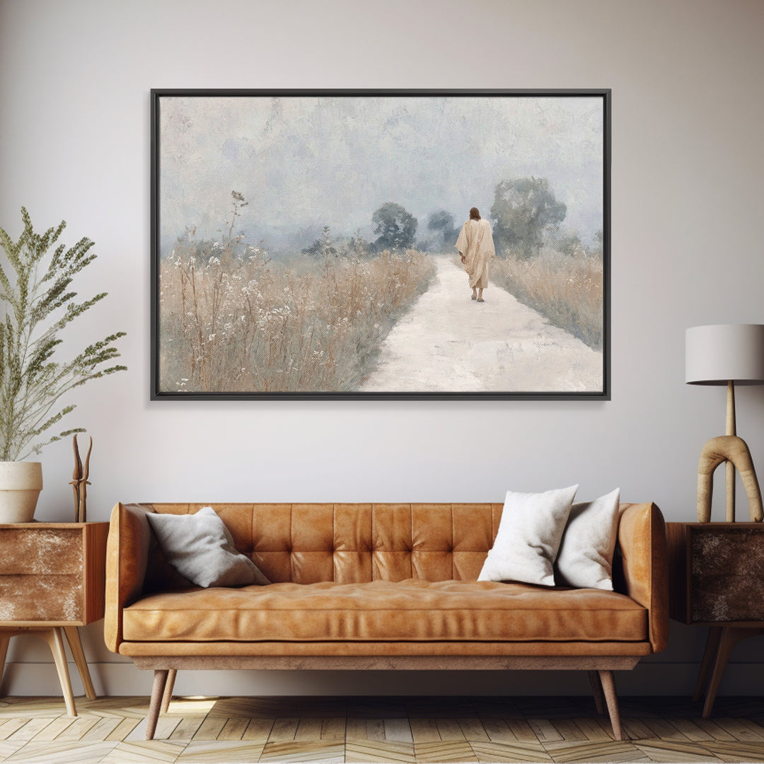 Blessings Of Dawn | Framed Canvas Print | Christian Wall Art | Christian Christmas Art | Jesus Art Print | Vintage Christian Art | Christia
