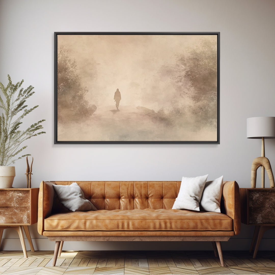 Holy Night Child – Framed Canvas Print – Christian Christmas Art – Jesus Painting – Christian Art Canvas – Modern Christian Art – Christian