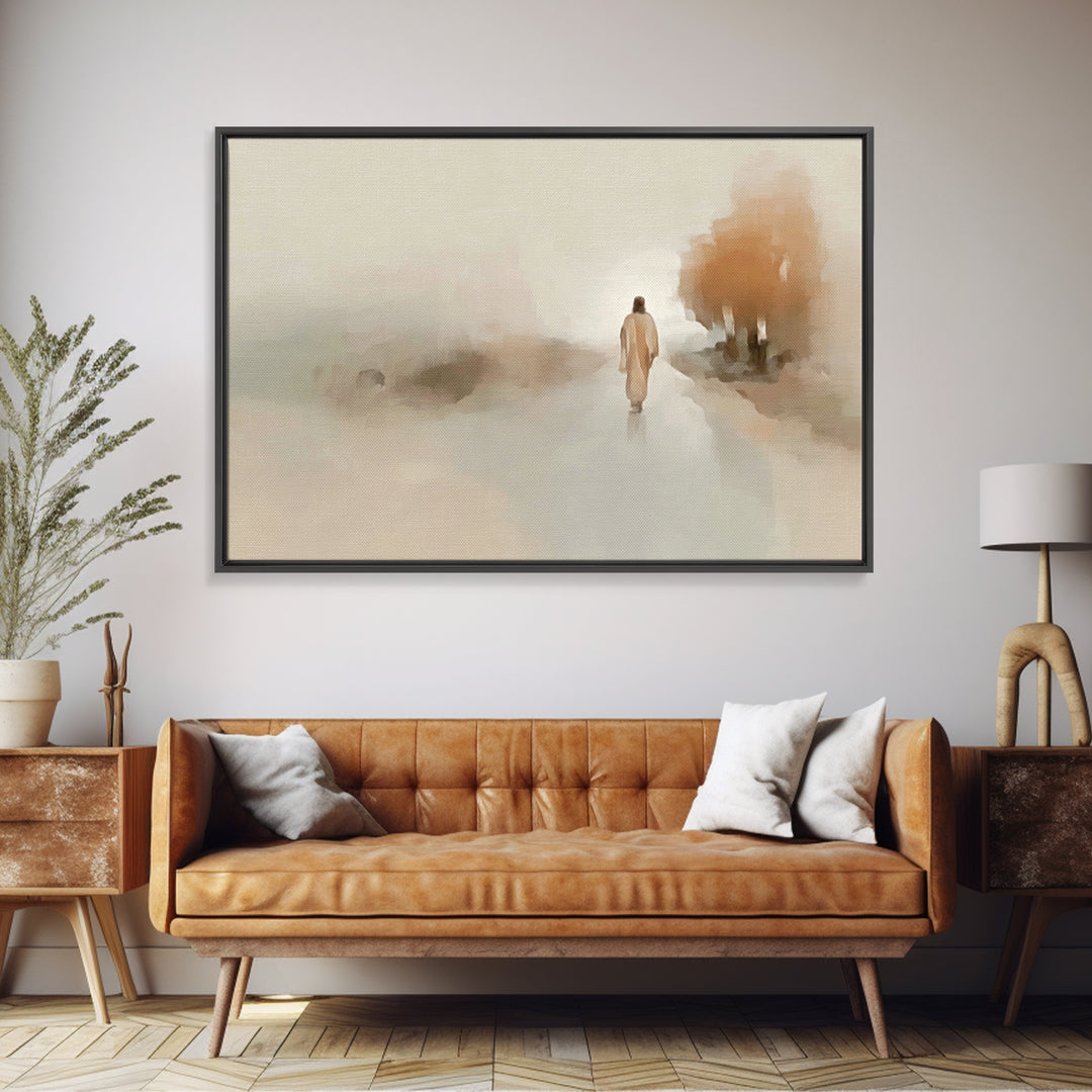 Sacred Gentle Love, Framed Canvas Print, Christian Wall Art, Jesus Painting, Christian Art Canvas, Christian Christmas Art, Large Christian
