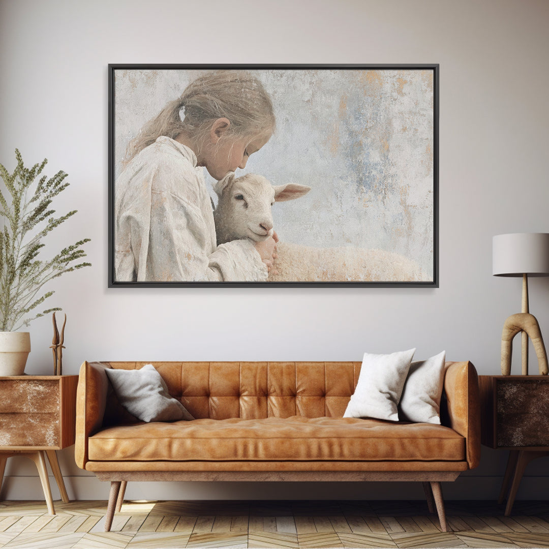 Path Of Sacred Joy | Framed Canvas Print | Christian Art | Christian Art Canvas | Jesus Painting | Christian Wall Art | Christian Christmas