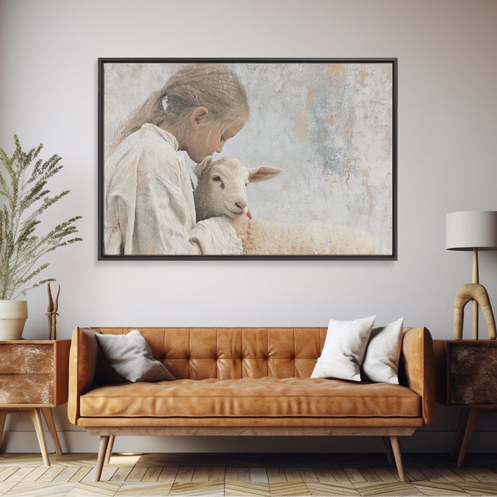Path Of Sacred Joy | Framed Canvas Print | Christian Art | Christian Art Canvas | Jesus Painting | Christian Wall Art | Christian Christmas