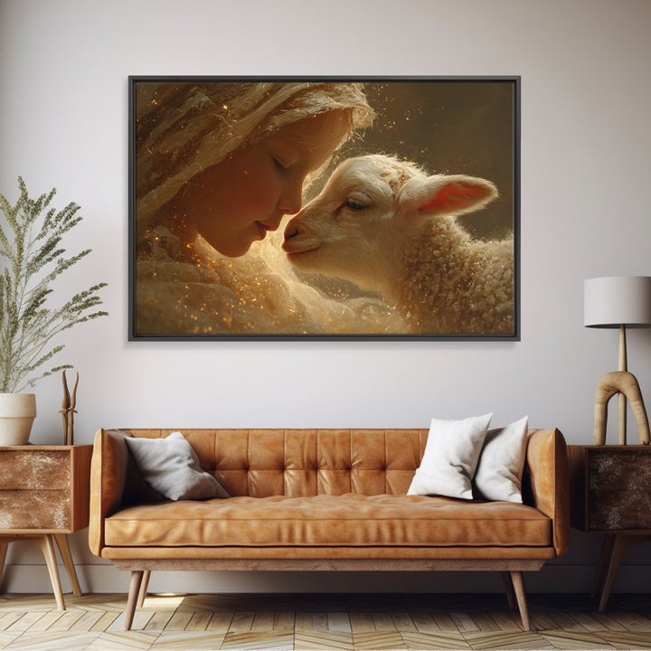 Field Of Gentle Mercy – Framed Canvas Print – Christian Art Canvas – Christian Wall Art – Christian Art – Jesus Painting – Subtle Christian