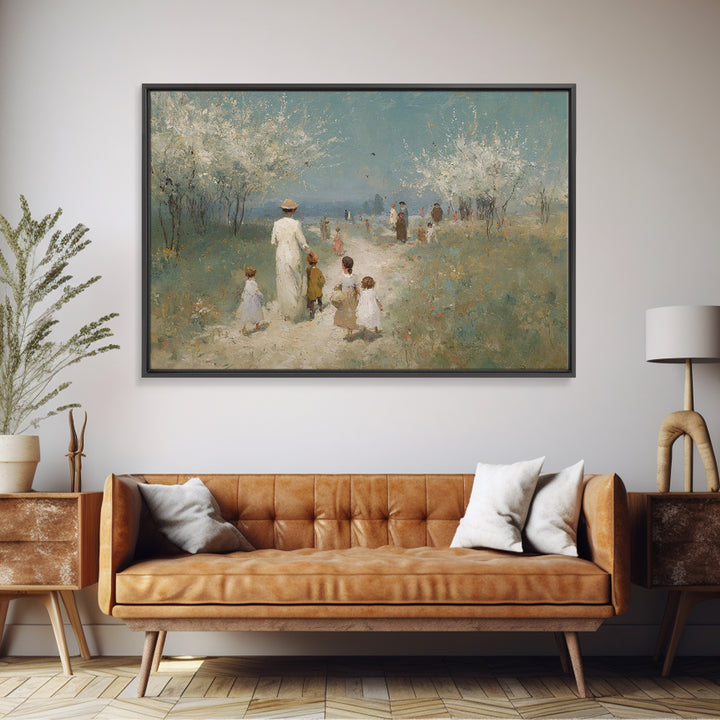 Garden Of Peace – Framed Canvas Print – Christian Art Print – Jesus Painting – Christian Wall Art – Christmas Canvas Wall Art – Christian D