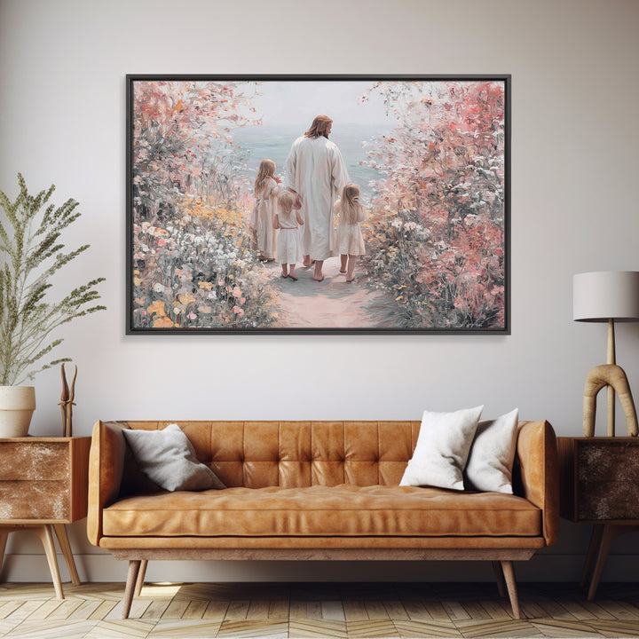 Heavenly Watcher, Framed Canvas Print, Christian Art Print, Christian Wall Art, Christmas Art Framed, Unique Christian Art, Christian Gift