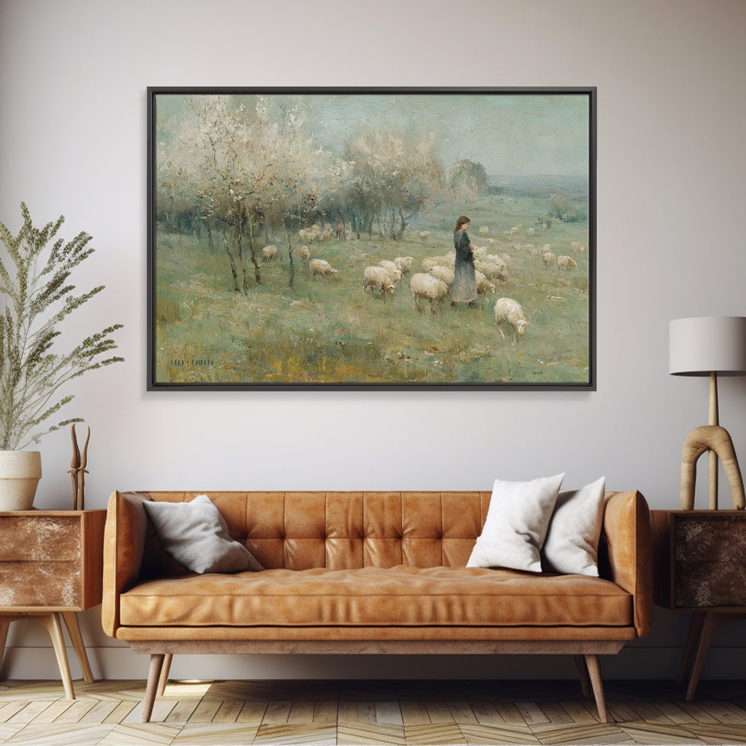 Heavenly Messenger – Framed Canvas Print – Christian Wall Art – Christian Art Canvas – Jesus Painting – Christian Christmas Art – Christian