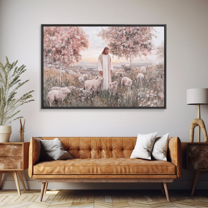 Holy Gathering – Framed Canvas Print – Christian Christmas Art – Vintage Christian Art – Christian Wall Art – Christmas Canvas Wall Art – C