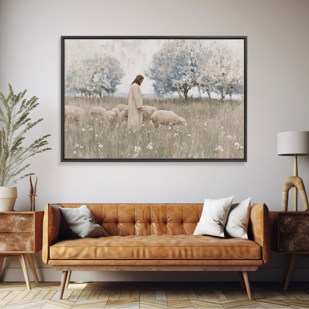Evening Crosslight – Framed Canvas Print – Christian Art – Moody Christian Art – Christian Art Print – Christmas Wall Art – Unique Christia