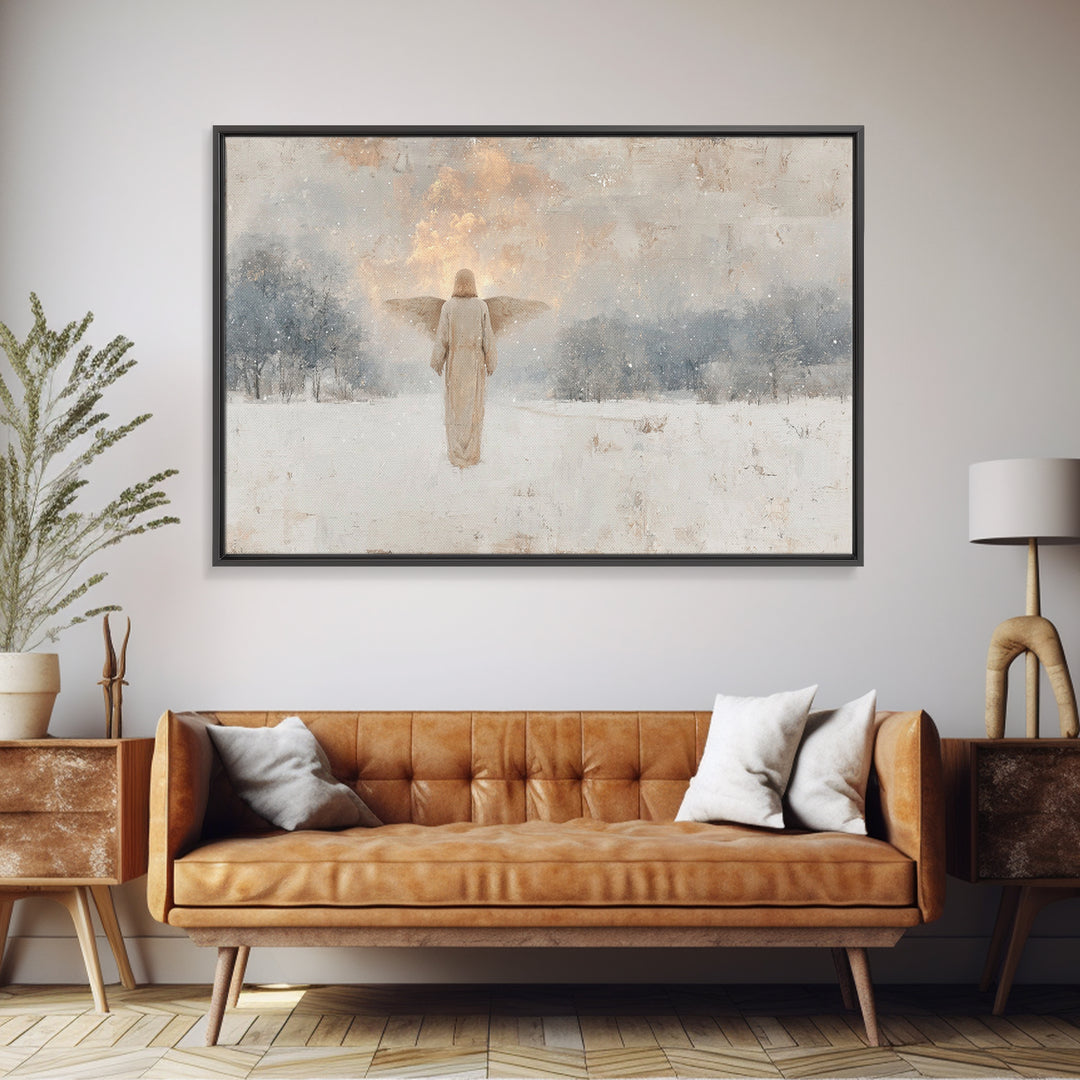 Star Of Salvation – Framed Canvas Print – Christian Wall Art – Christian Art Print – Abstract Christian Art – Christmas Art – Framed Christ