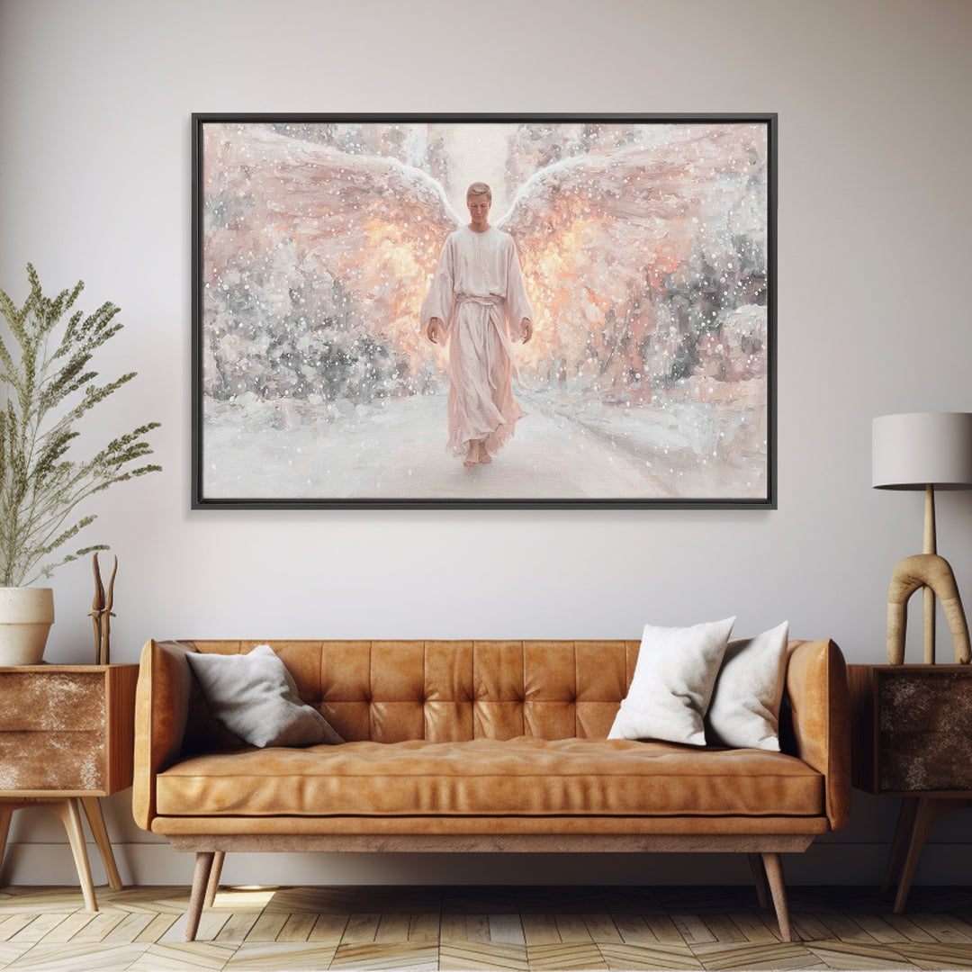 Dawn Of The Cross – Framed Canvas Print – Christian Wall Art – Christian Art Canvas – Modern Christian Art – Christian Painting – Christian