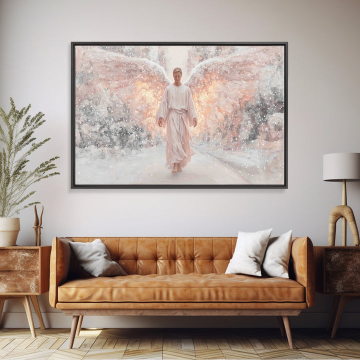 Dawn Of The Cross – Framed Canvas Print – Christian Wall Art – Christian Art Canvas – Modern Christian Art – Christian Painting – Christian