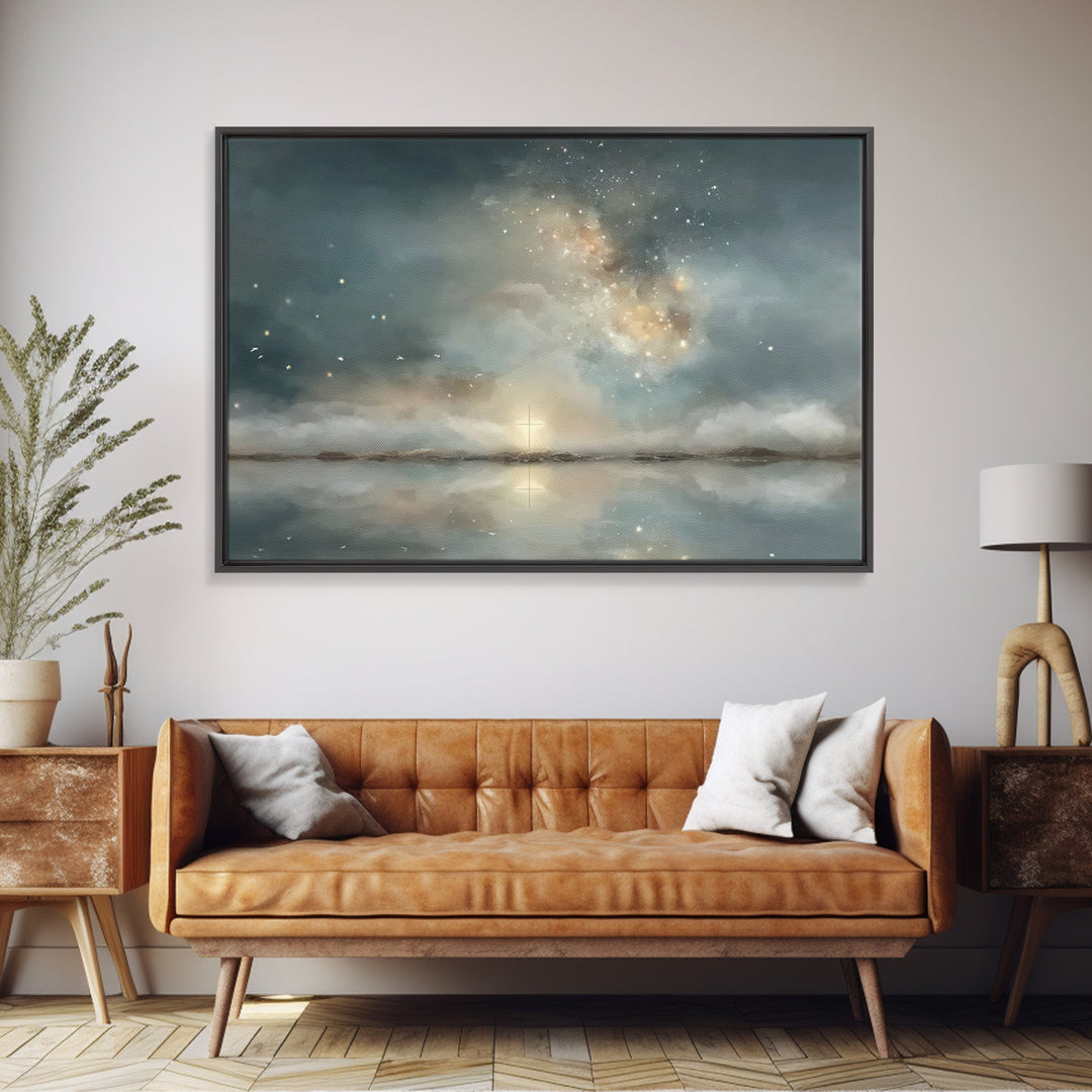Childlike Wonder – Framed Canvas Print – Christian Art Print – Christian Wall Art – Christmas Art Prints – Christian Art Canvas – Christian