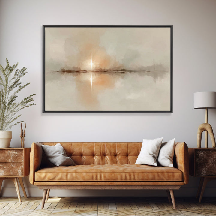 Golden Nativity Glow – Framed Canvas Print – Christian Art – Framed Christian Art – Christmas Art Prints – Christian Art Canvas – Christian