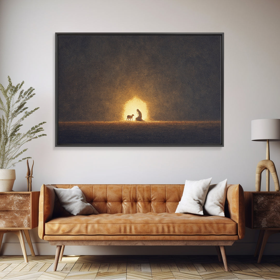 Bread Of Life – Framed Canvas Print – Christian Art Work – Christian Wall Art – Christian Decor – Christian Art Canvas – Christian Art Prin