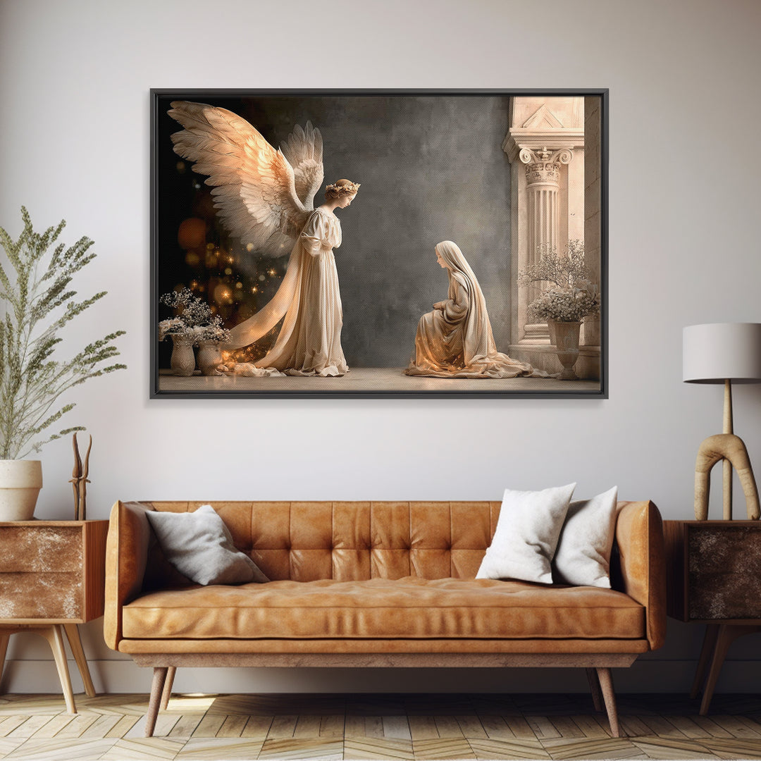 Light of Grace, Framed Canvas Print, Christian Art Canvas, Christian Wall Art, Subtle Christian Art, Christian Christmas Art, Christian Gif