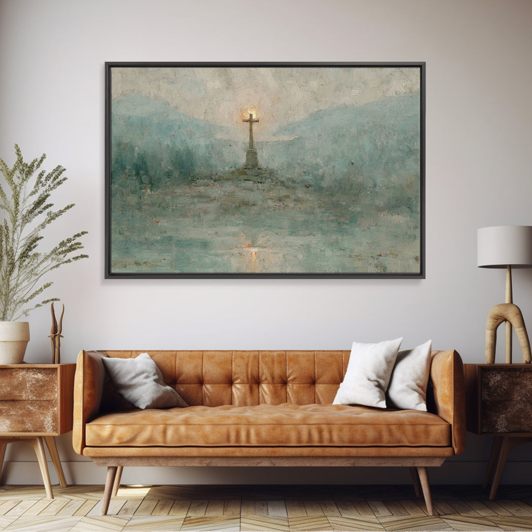 Holy Feast Calm | Framed Canvas Print | Christian Painting | Christian Art Canvas | Christian Decor | Christian Wall Art | Christmas Wall A
