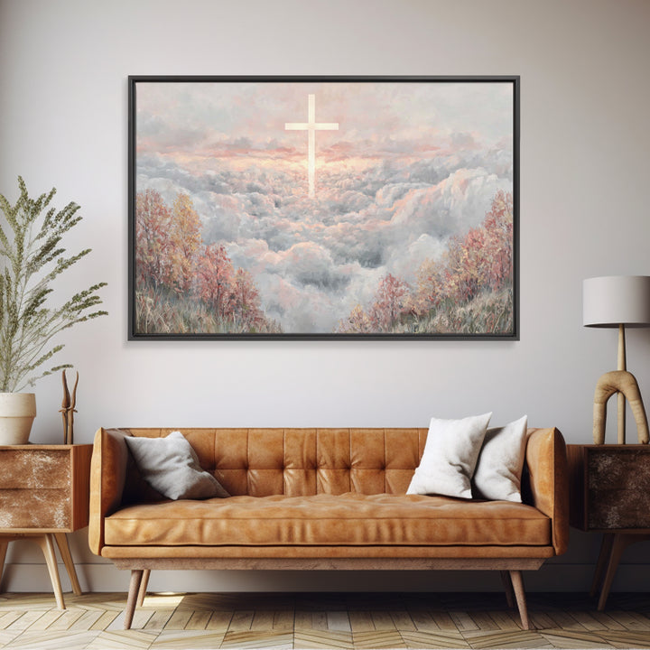 Radiant Lily Grace, Framed Canvas Print, Christian Painting, Christian Decor, Christian Wall Art, Christian Art Canvas, Christmas Wall Art