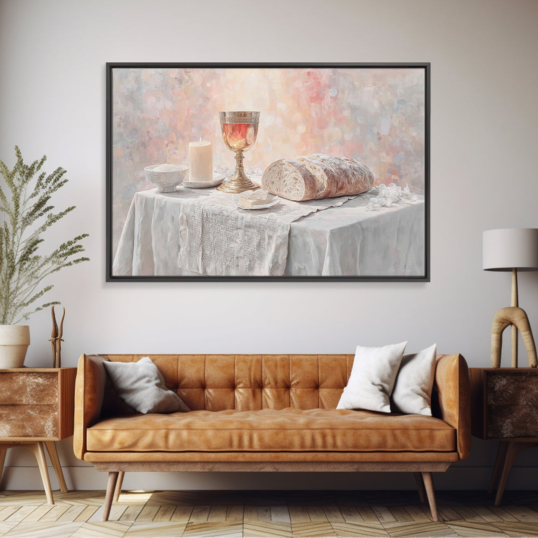 Heavenly Lily Calm – Framed Canvas Print – Christian Art Canvas – Christian Wall Art – Christian Painting – Christian Decor – Christmas Wal