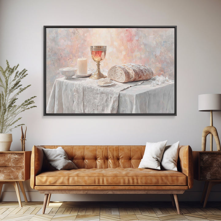 Heavenly Lily Calm – Framed Canvas Print – Christian Art Canvas – Christian Wall Art – Christian Painting – Christian Decor – Christmas Wal