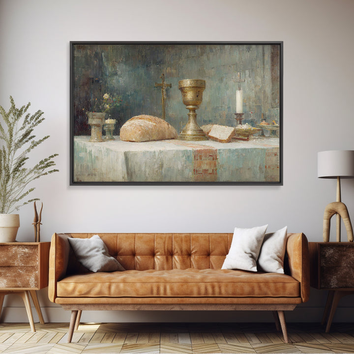 Chalice of Peace - Framed Canvas Print - Christian Art Canvas - Christian Painting - Christian Wall Art - Jesus Painting - Christmas Wall A