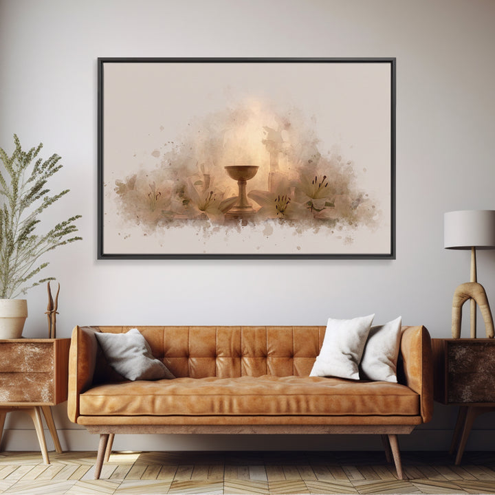 Divine Arrival - Framed Canvas Print - Christian Wall Art - Christmas Wall Art - Jesus Painting - Christian Art Canvas - Christian Painting