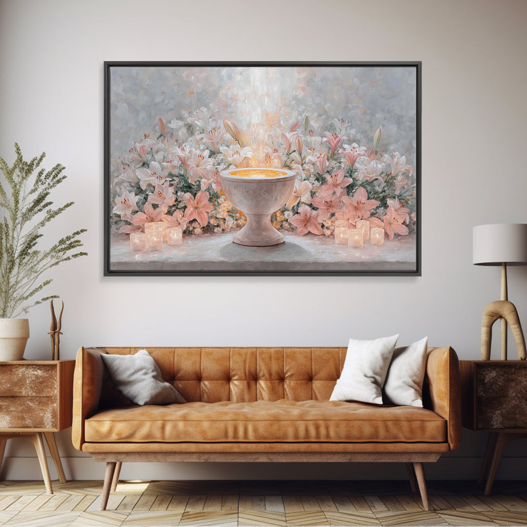 Angel’s Promise - Framed Canvas Print - Christian Art Canvas - Jesus Painting - Christian Painting - Christian Wall Art - Christmas Wall Ar
