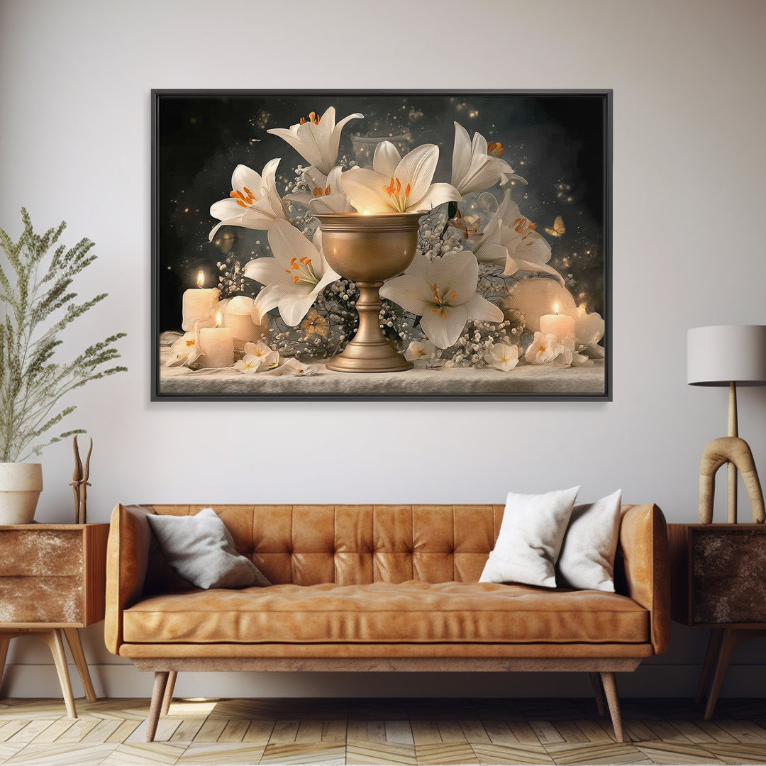 Sacred Wonder - Framed Canvas Print - Christian Painting - Christian Wall Art - Christian Art Canvas - Jesus Painting - Christmas Wall Art