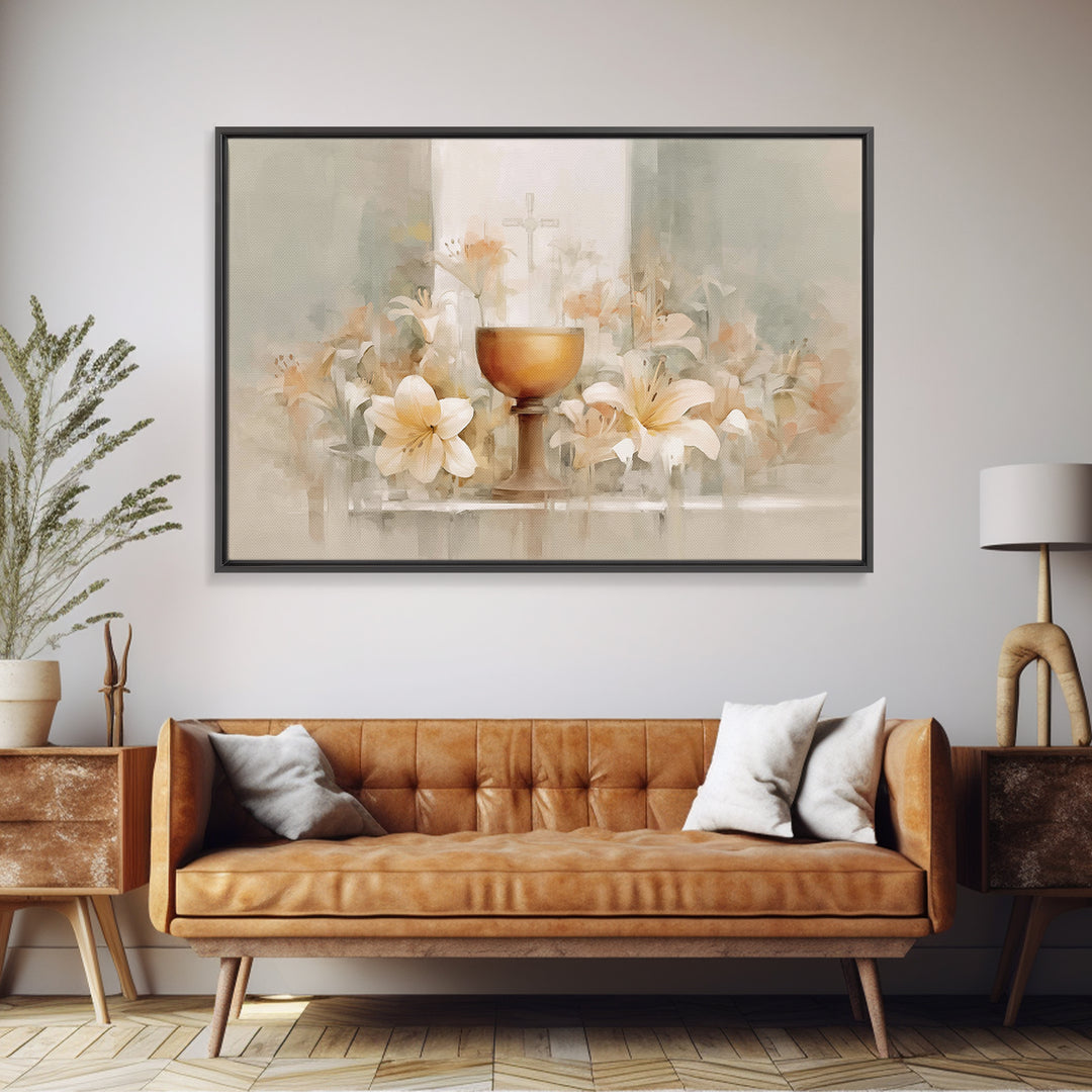 Winter Reverence - Framed Canvas Print - Christmas Wall Art - Christian Painting - Jesus Painting - Christian Art Canvas - Christian Wall A