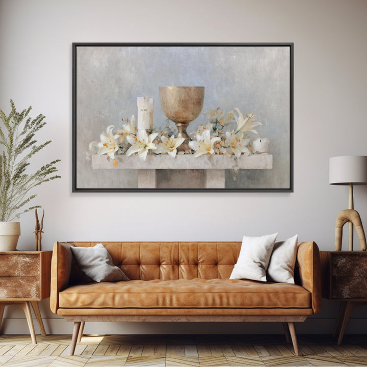 Crossroads Of Mercy – Framed Canvas Print – Christian Wall Art – Christian Art Canvas – Christian Christmas Art