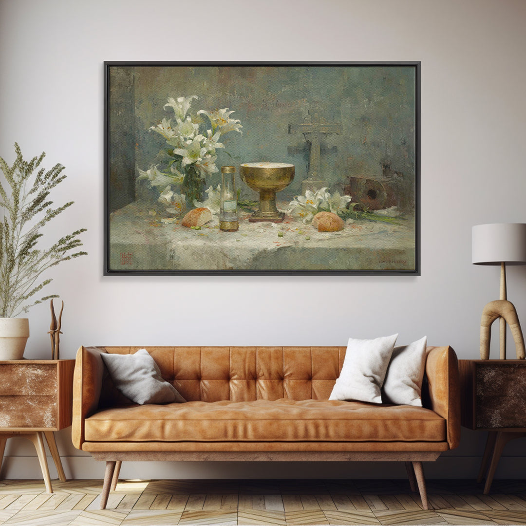Way Of The Lamb | Framed Canvas Print | Christian Art Canvas | Christian Christmas Art | Christian Wall Art