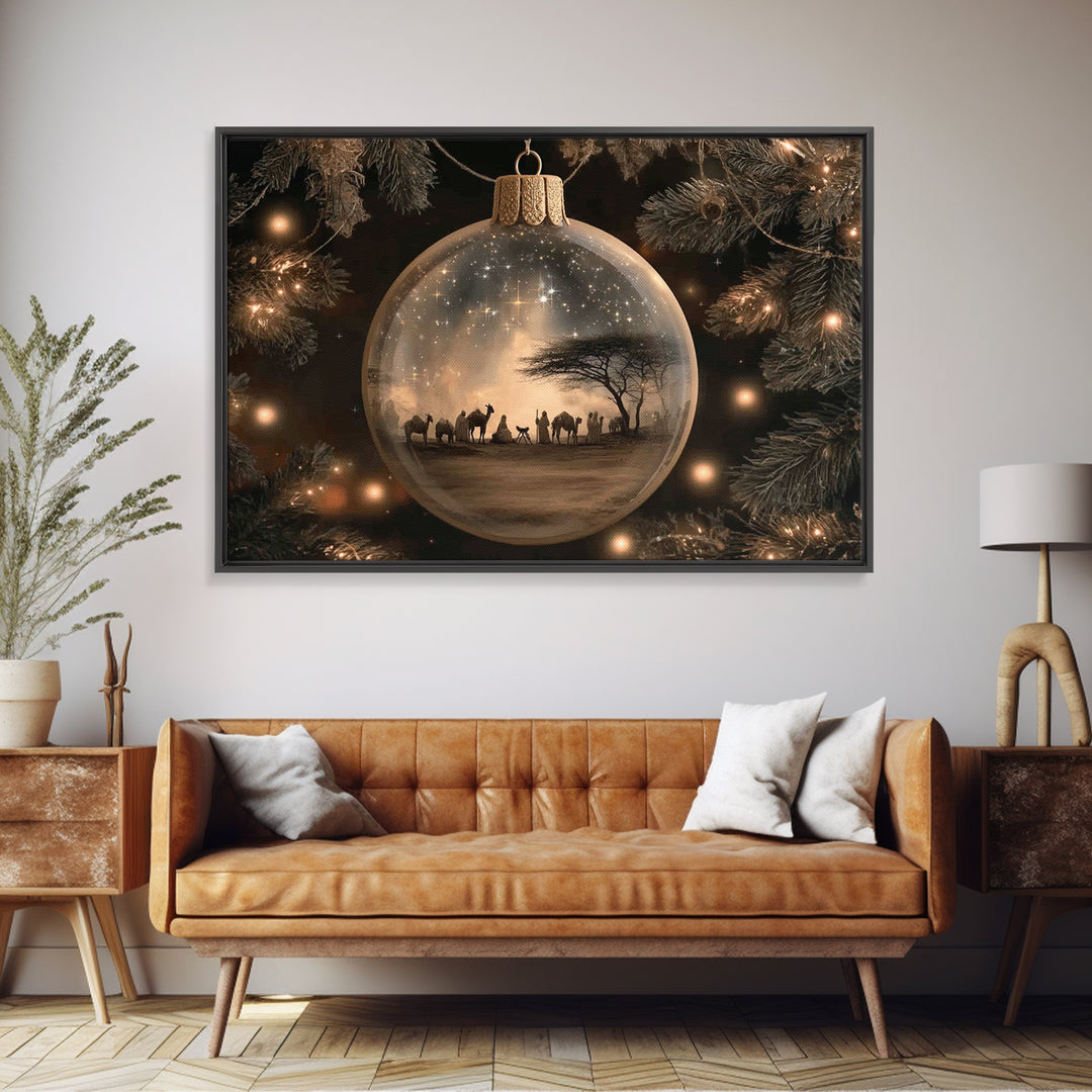 Station Of Faith | Framed Canvas Print | Christian Art Canvas | Christian Wall Art | Christmas Art Prints