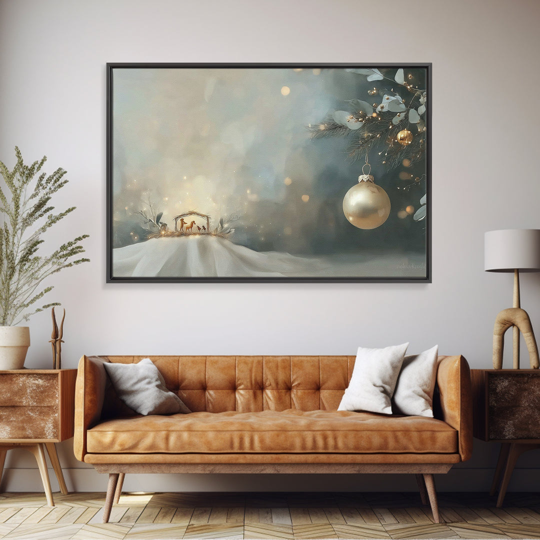 Dust Of Golgotha, Framed Canvas Print, Christian Wall Art, Christmas Art Work, Christian Art Canvas