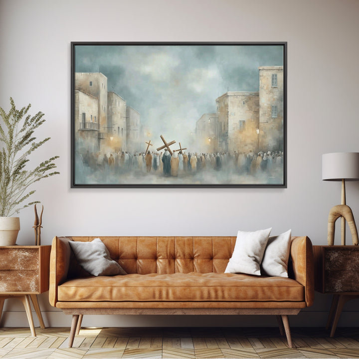 Heavenly Harps – Framed Canvas Print – Christian Wall Art – Christian Art Canvas – Christmas Art – Christian Christmas Art – Christian Deco