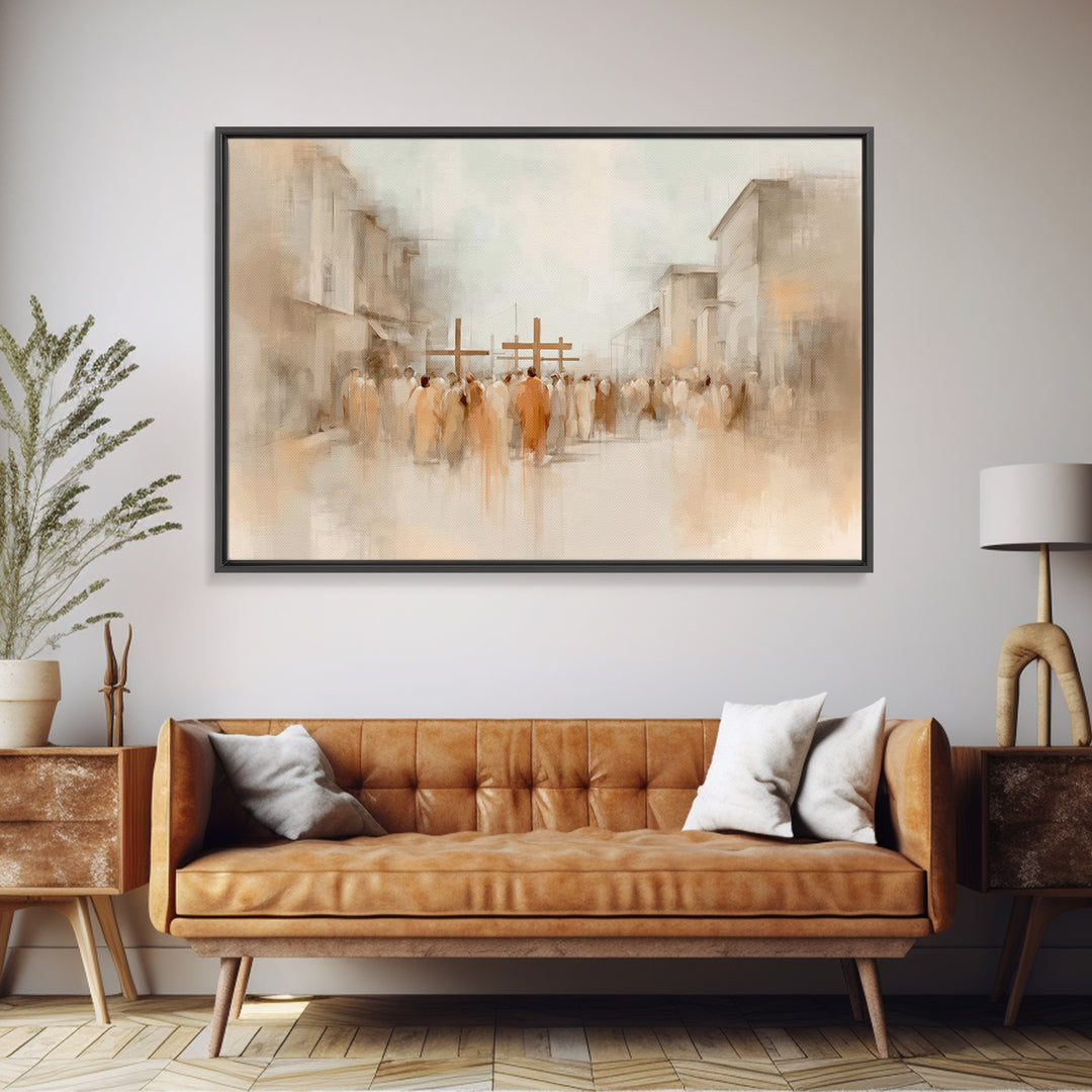 Quiet Redeemer, Framed Canvas Print, Christian Painting, Jesus Painting Canvas, Christian Wall Art, Christian Art Print, Christian Decor
