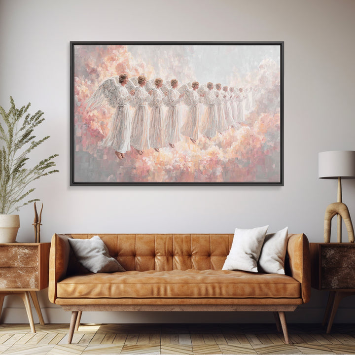 Holy Dawn | Framed Canvas Print | Christian Art Canvas | Jesus Art Print | Minimalist Christian Art | Christian Wall Art | Christian Painti