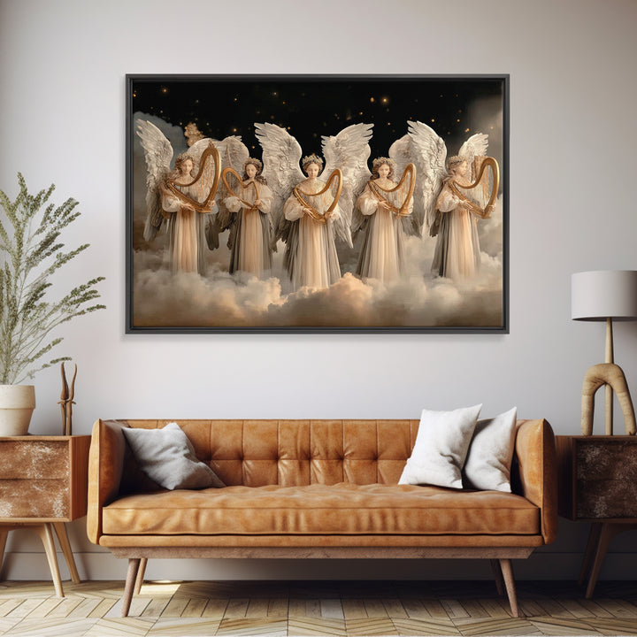 Starry Manger, Framed Canvas Print, Christmas Art, Christian Christmas Art, Christian Art Canvas, Christian Wall Art, Christmas Art Prints