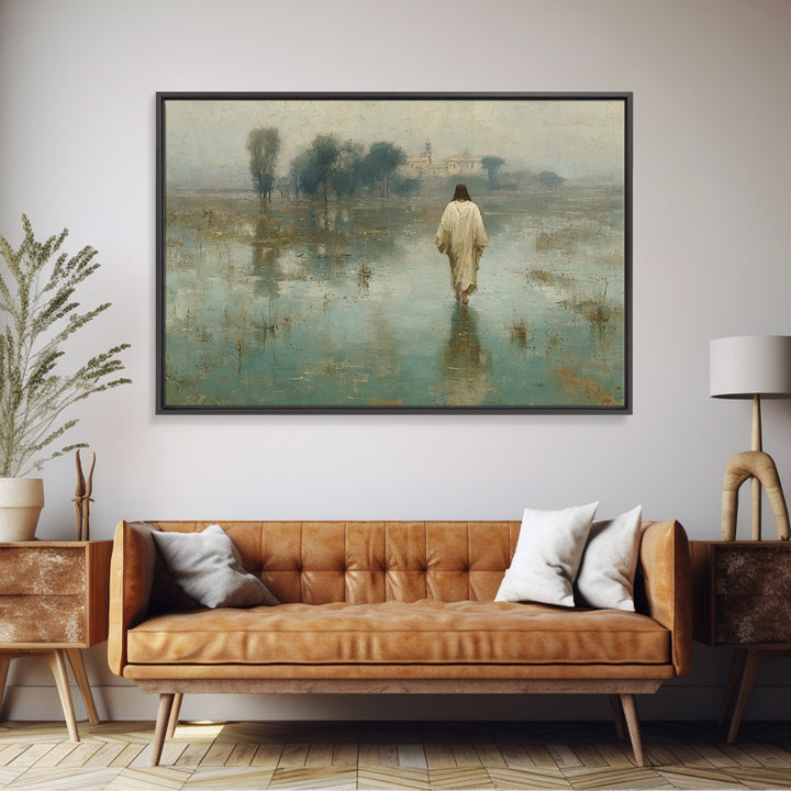 Quiet Nativity – Framed Canvas Print – Christmas Wall Art – Christian Art Print – Christian Christmas Art – Christian Decor – Christmas Art