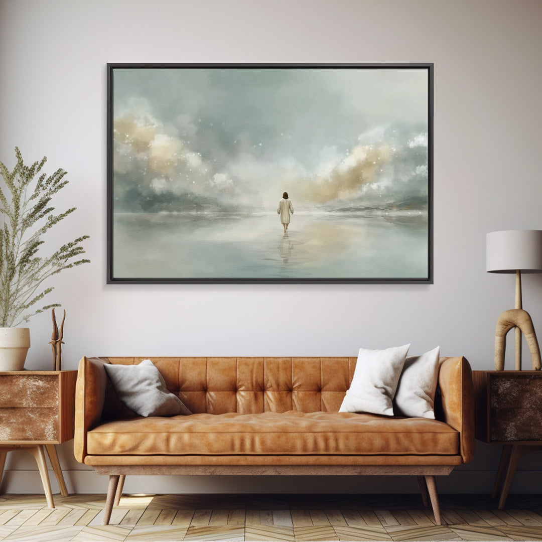 Radiant Manger | Framed Canvas Print | Christmas Art Prints | Christian Christmas Decor | Christian Art Canvas | Christian Wall Art