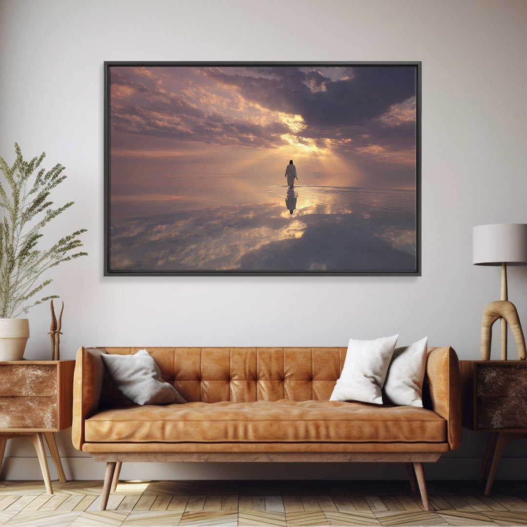 Holy Light – Framed Canvas Print – Christmas Wall Art – Christian Art Canvas – Christian Christmas Art – Christian Decor – Christmas Art Pr