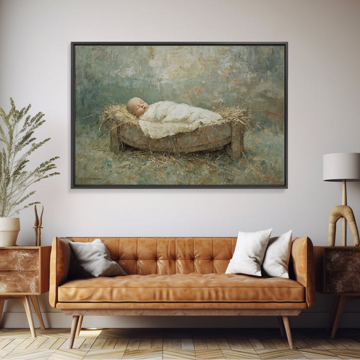 Bethlehem Light – Framed Canvas Print – Christian Christmas Art – Christmas Wall Art – Christian Art Canvas – Framed Christmas Art – Christ