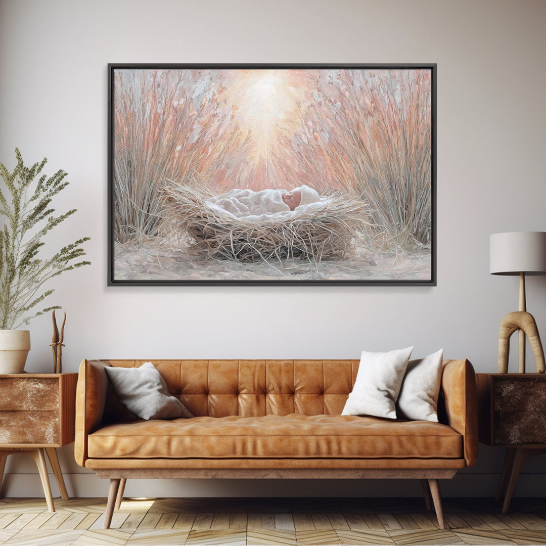 Holy Journey | Framed Canvas Print | Christian Art Canvas | Christian Wall Art | Christmas Art | Christian Christmas Art | Christian Decora