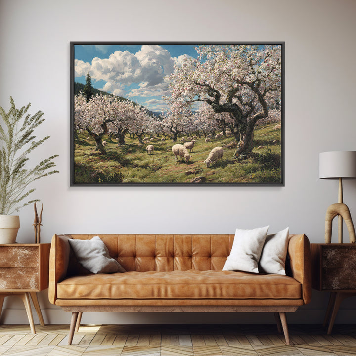 Springtime Blessing | Framed Canvas Print | Christian Wall Art | Christian Art Canvas | Modern Christian Art | Pastoral Scenery | Christian