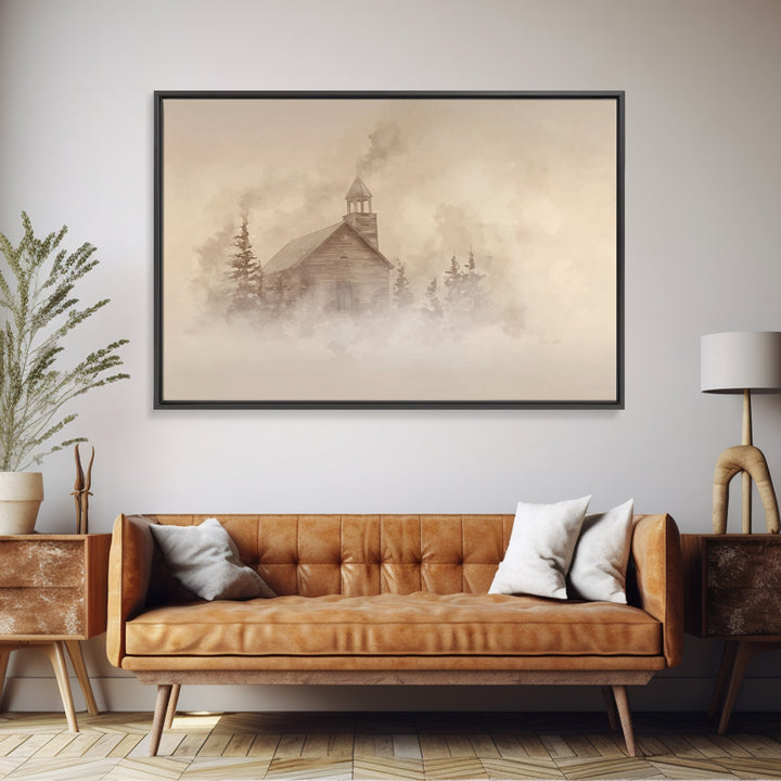 Cloudwalk Reverence – Framed Canvas Print – Jesus Painting – Christian Art Canvas – Subtle Christian Art – Christian Paintings
