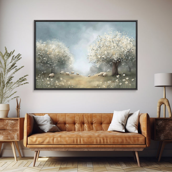 Gentle Meadow Grace, Framed Canvas Print, Christian Wall Art, Subtle Christian Art, Christian Art Canvas, Christian Art Print, Christian De