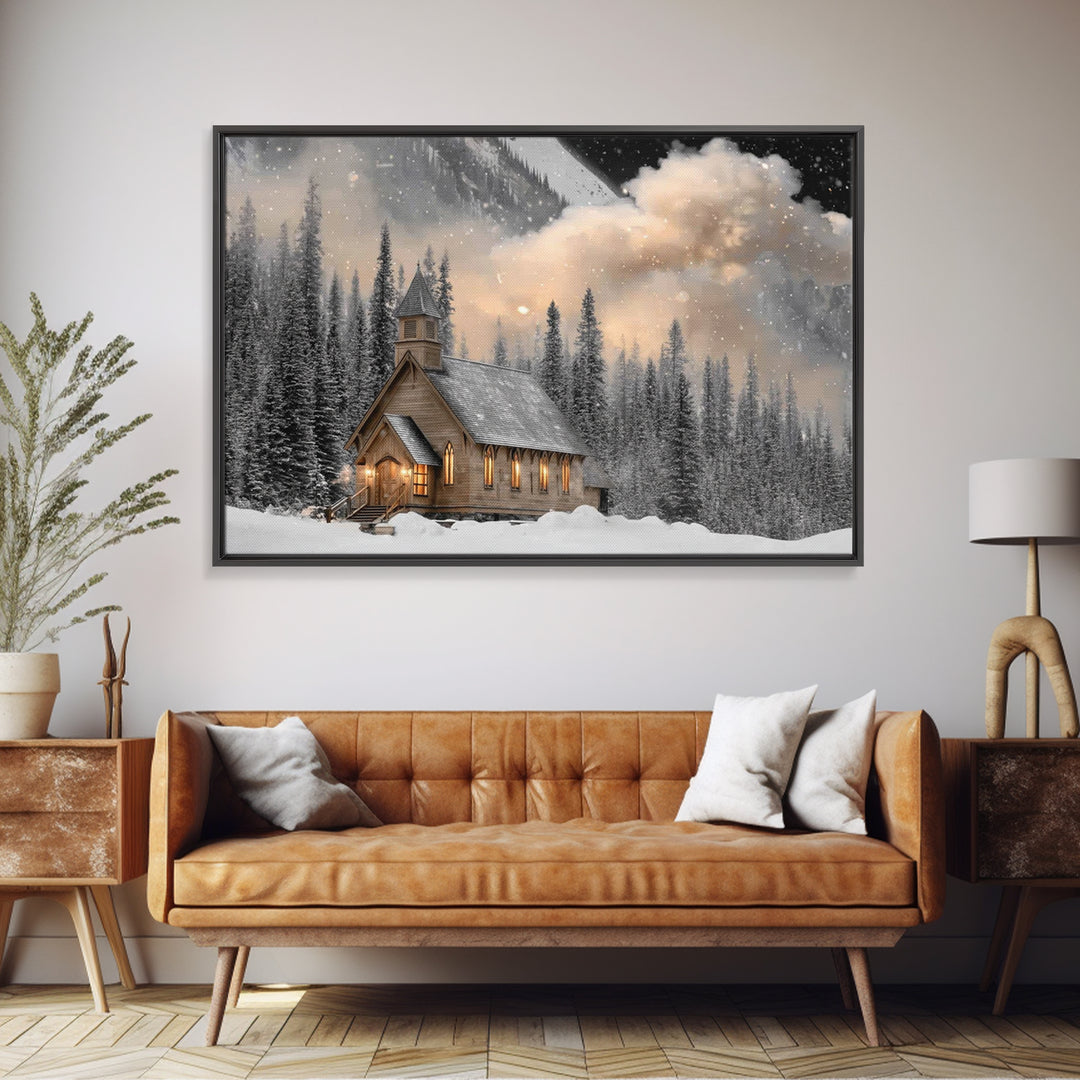 Lamb Of Promise | Framed Canvas Print | Christian Art Gift | Christian Wall Art | Christian Art Work | Subtle Christian Art | Christian Pai